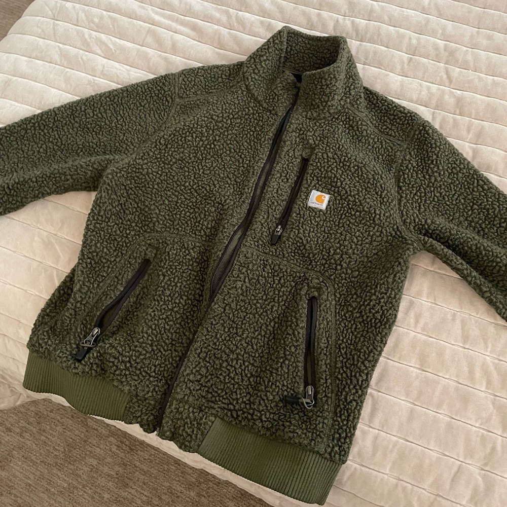 Carhartt Olive Green Sherpa Jacket